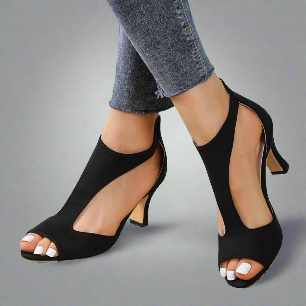 Annelie | Sandalias de Tacón Premium con Cremallera