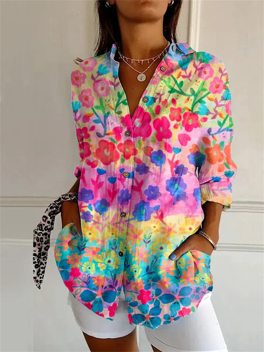 Alessandra - Blusa Cómoda con Motivo Floral